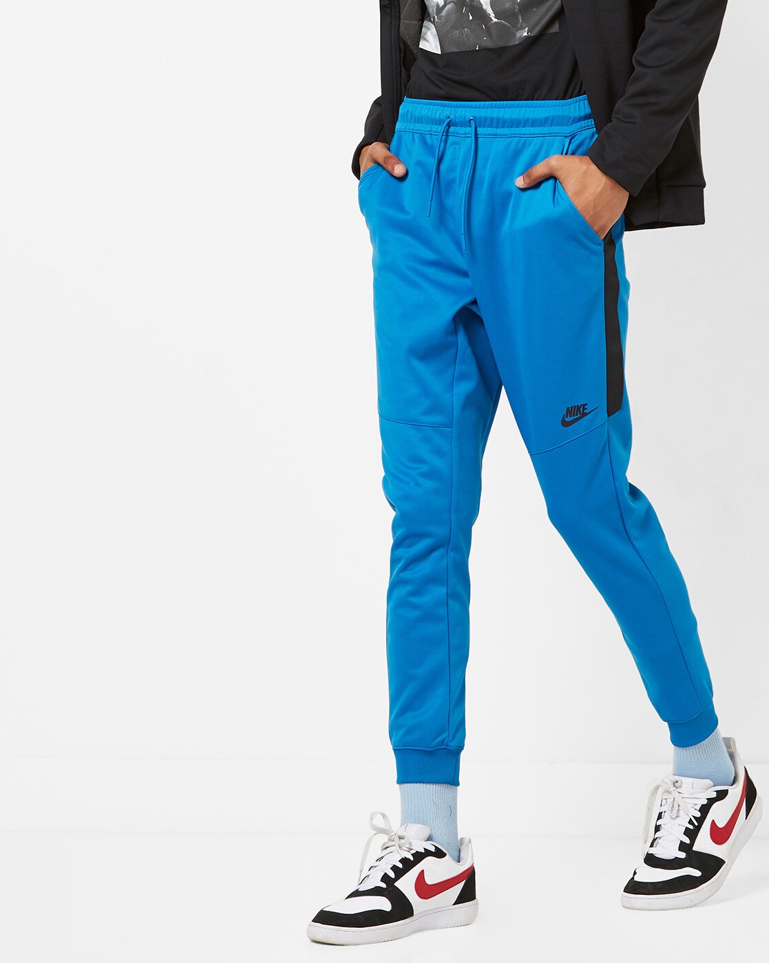 nike blue track pants