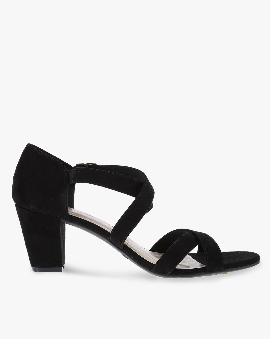black heels with criss cross straps