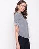 Mayra Polka dot Print Top with Roll Up Sleeves