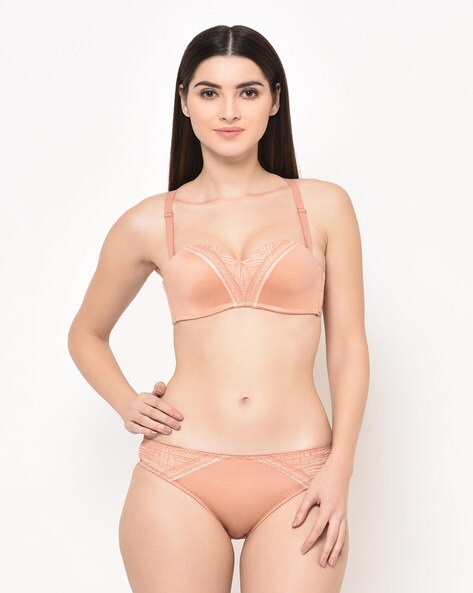 Buy Peach Lingerie Sets for Women by Da Intimo Online