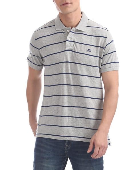 Striped Regular Fit Polo T-shirt (Image - 1)