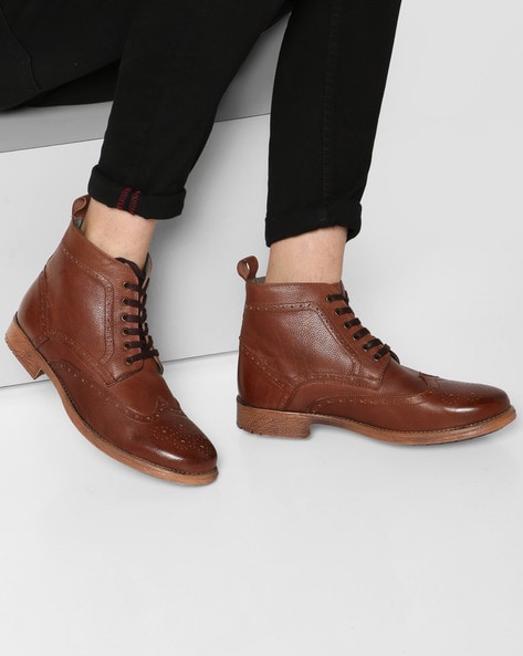 ankle length leather shoes