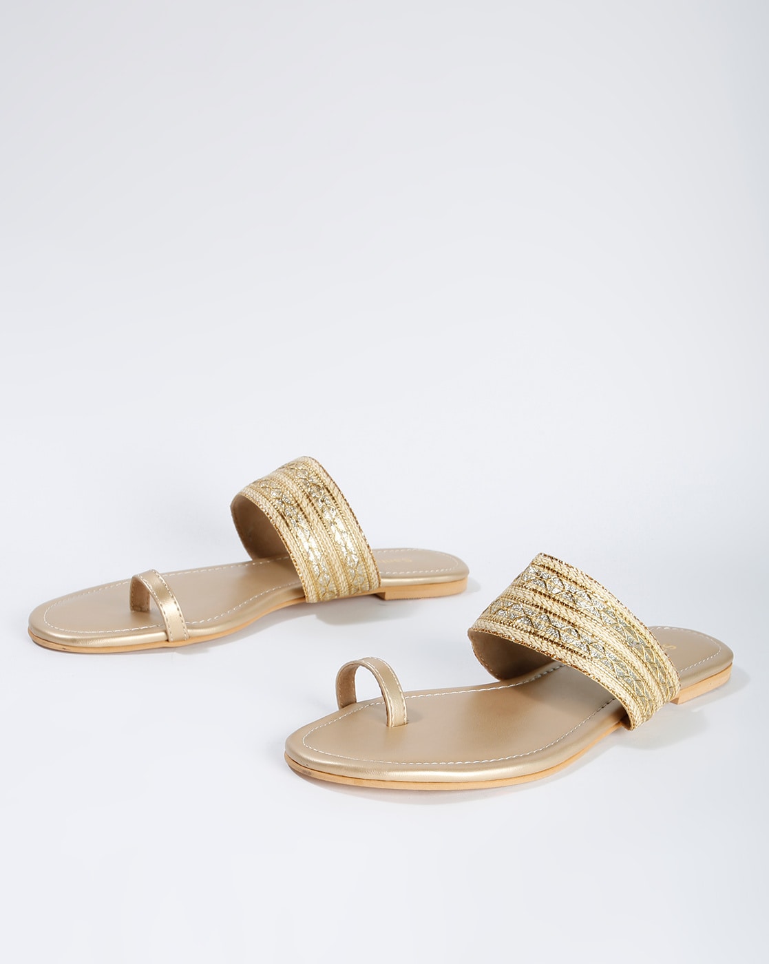 Metallic gold sandals