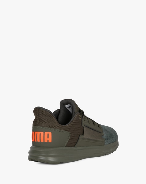 puma enzo olive green