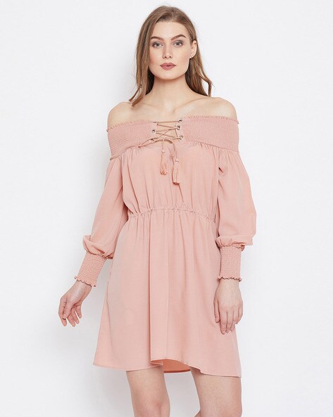 casual rose gold dress