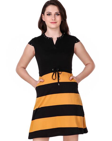 black and yellow dresses