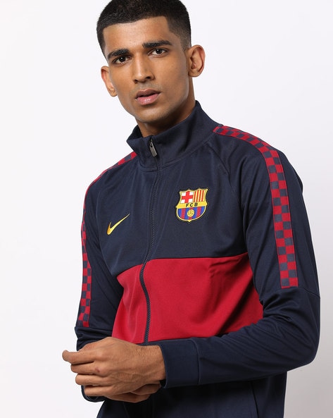 Buy Junior Boys FC Barcelona Official Soccer Club Full Zip Track Jacket  (Navy, Medium) Online at desertcartINDIA