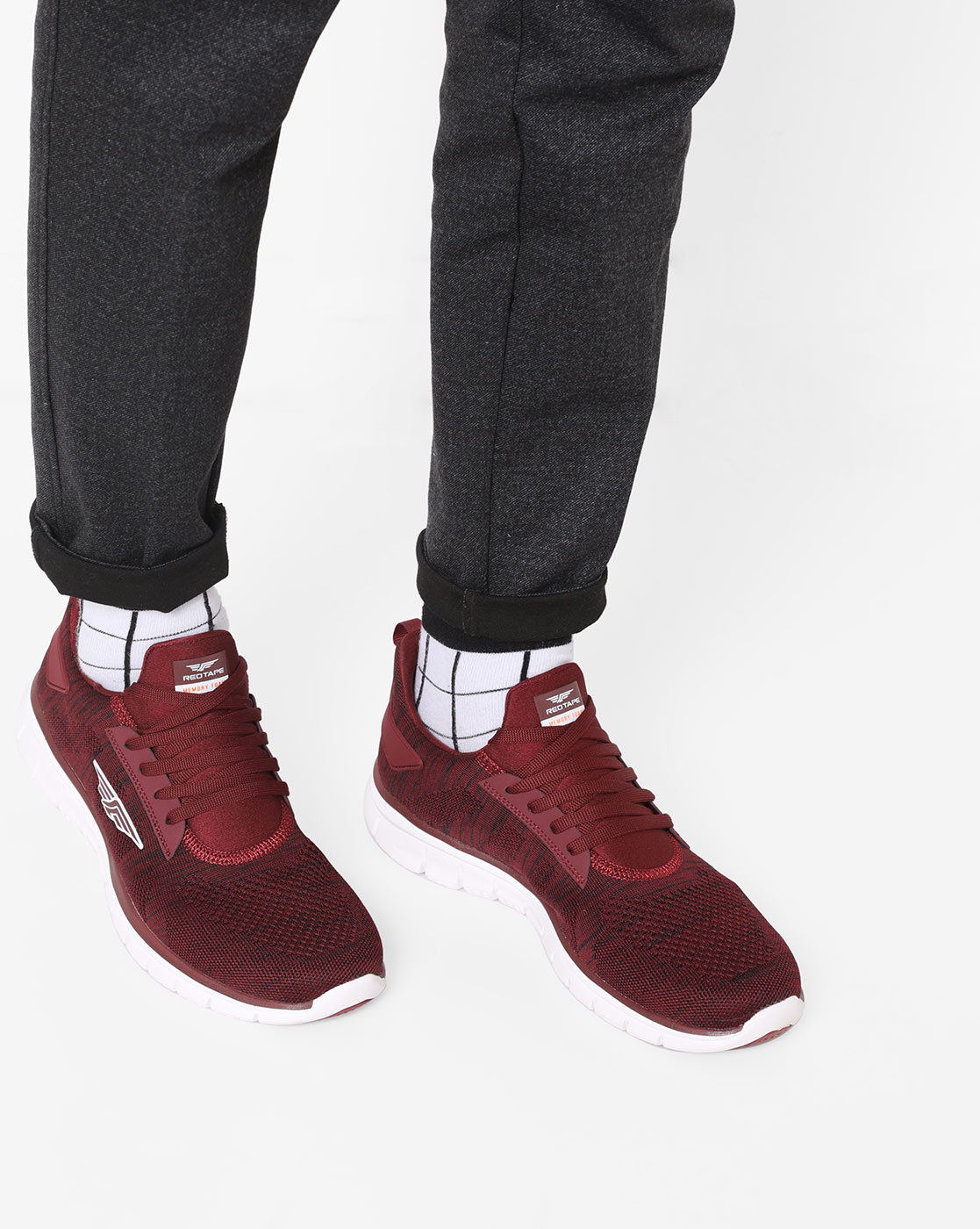 Red Tape Athleisure Shoes - Maroon and Black