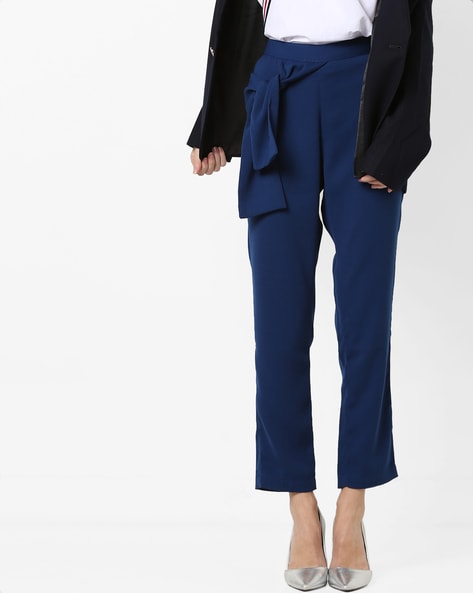 Buy Navy Blue Trousers & Pants for Women by DJ & C Online | Ajio.com