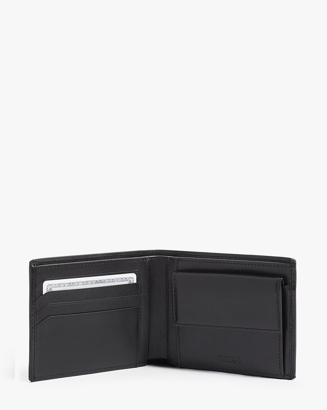 Neiman Marcus Leather Printed Coin Pouch - Black Wallets