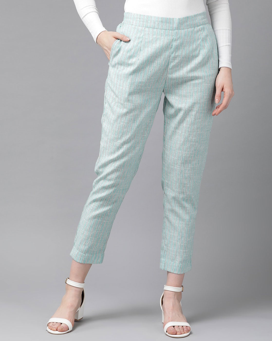 Women stylish Cotton Blend TrousersPants Combo of 2