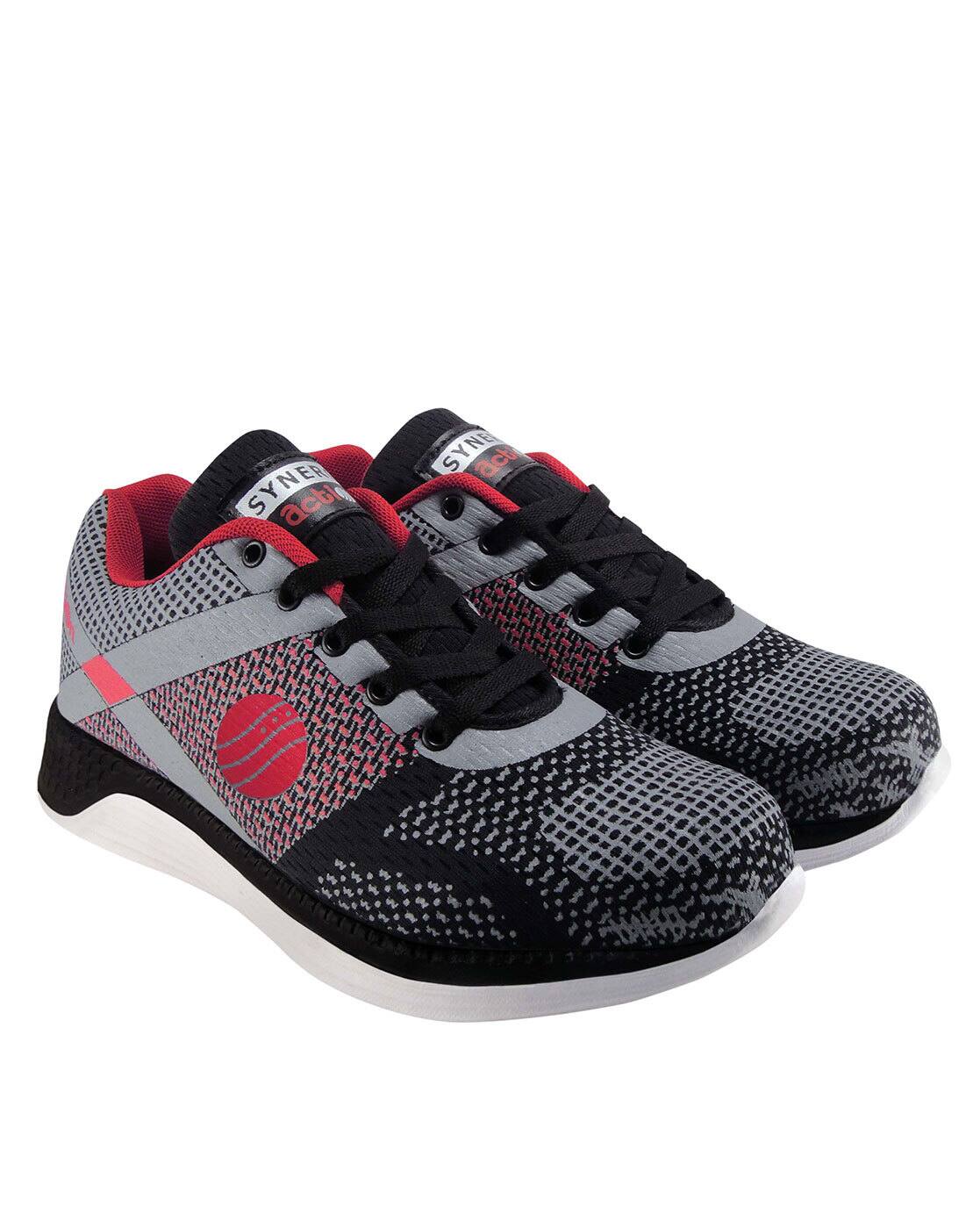 action black sports shoes