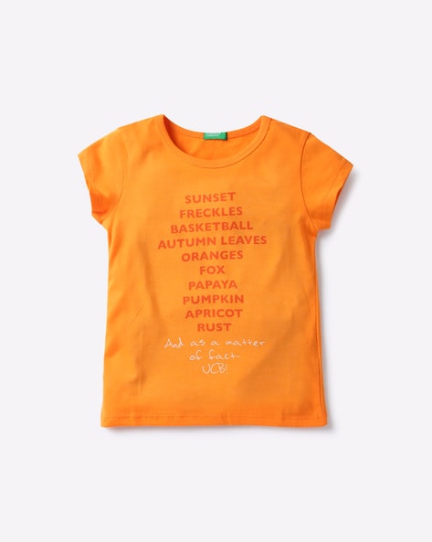 orange t shirt for girls