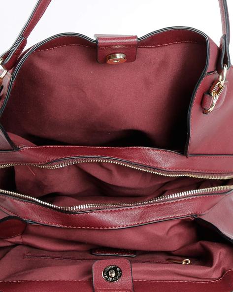 Joan leather handbag See by Chloé Burgundy in Leather - 38648973