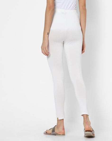 Mid-Calf Length Leggings with Elasticated Waist