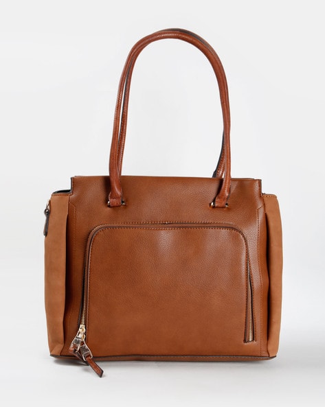 Buy Brown Artisan Strap Detail Work Tote Bag - Accessorize India