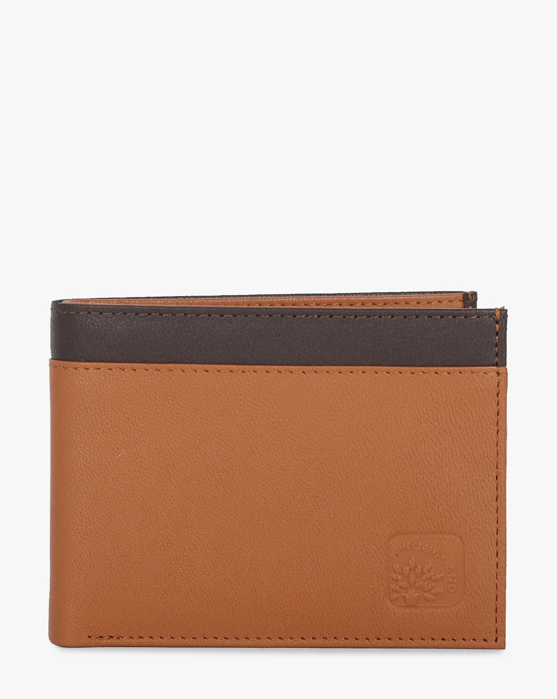 Allen Solly Men Coffee Brown Solid Leather Two Fold Wallet - Price History