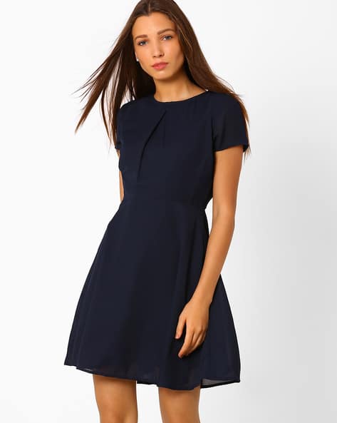Buy Vero Moda Fit & Flare Dress with Lace Detail Online | Ajio.com Buy Vero Moda Fit & Flare Dress with Lace Detail Online | Ajio.com