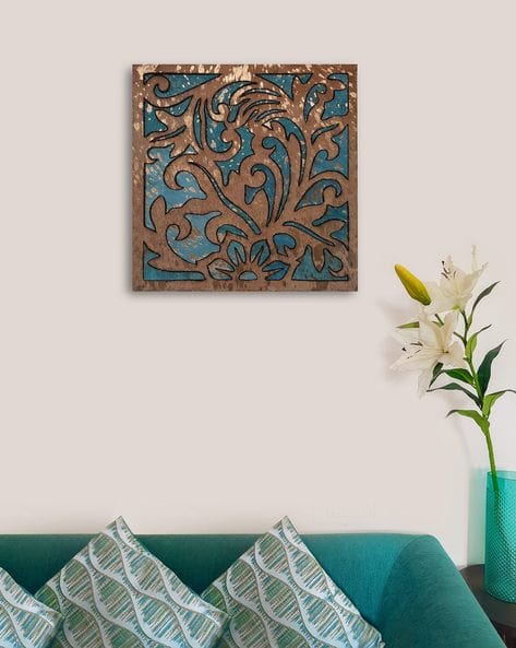 Buy Blue Gold Wall Table Decor For Home Kitchen By Indie