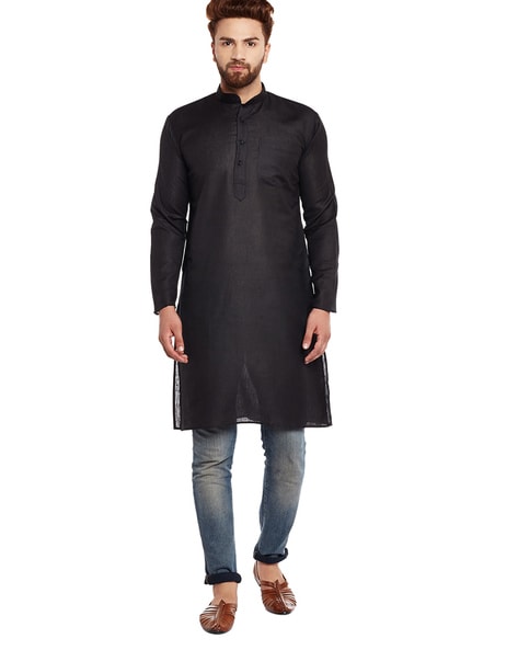 Sojanya Long Kurta with Patch Pocket