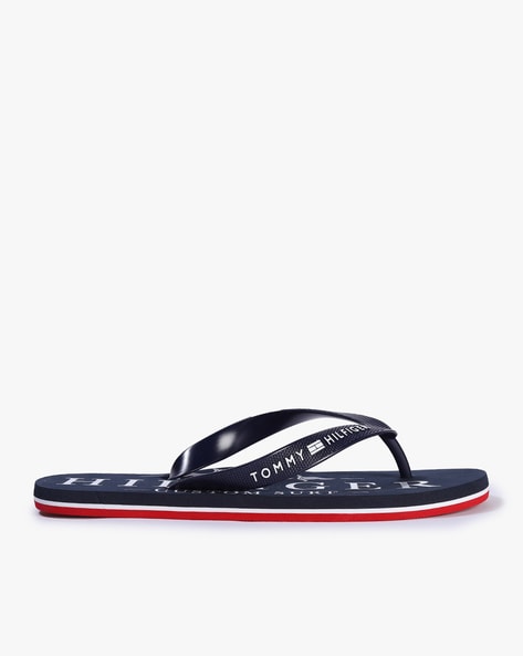 tommy hilfiger navy flip flops