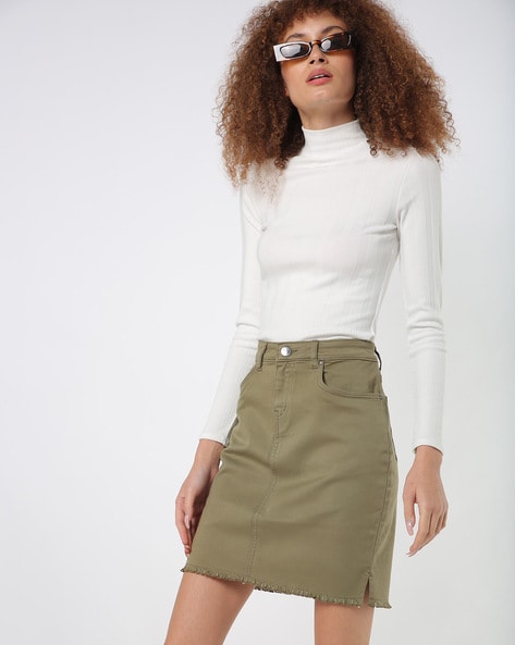 Green Denim Skort – Indie Collection