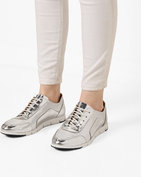 silver casual shoes