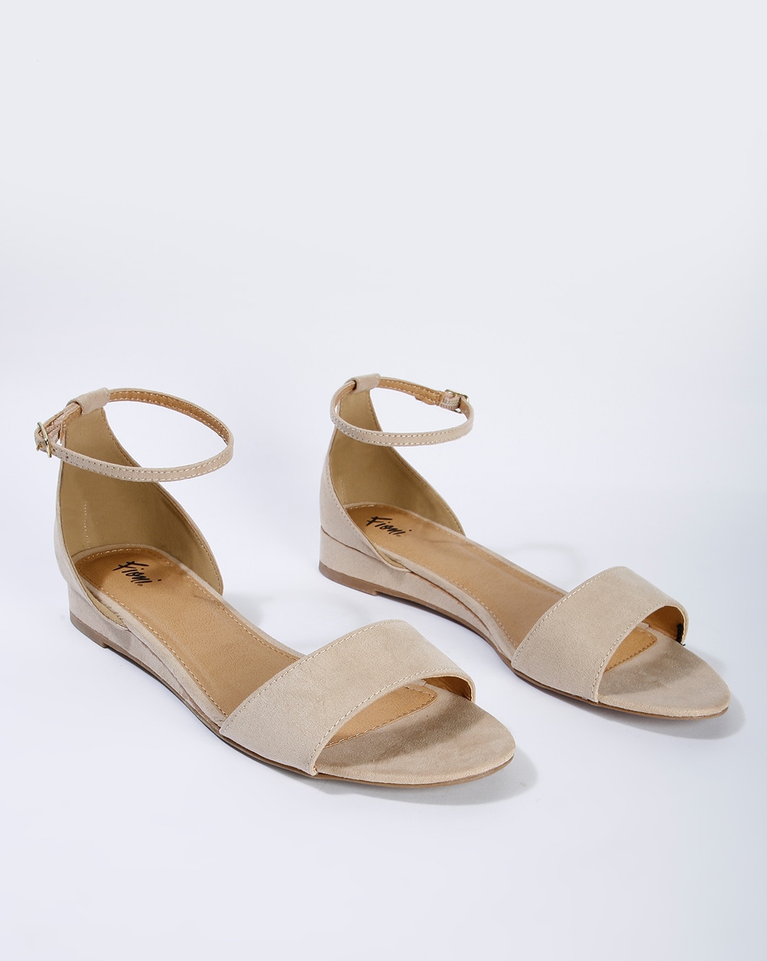 nude flat sandals