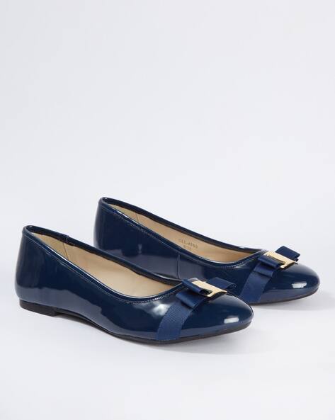 blue flat dress shoes