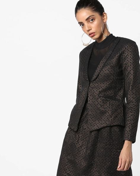 jacquard jacket womens