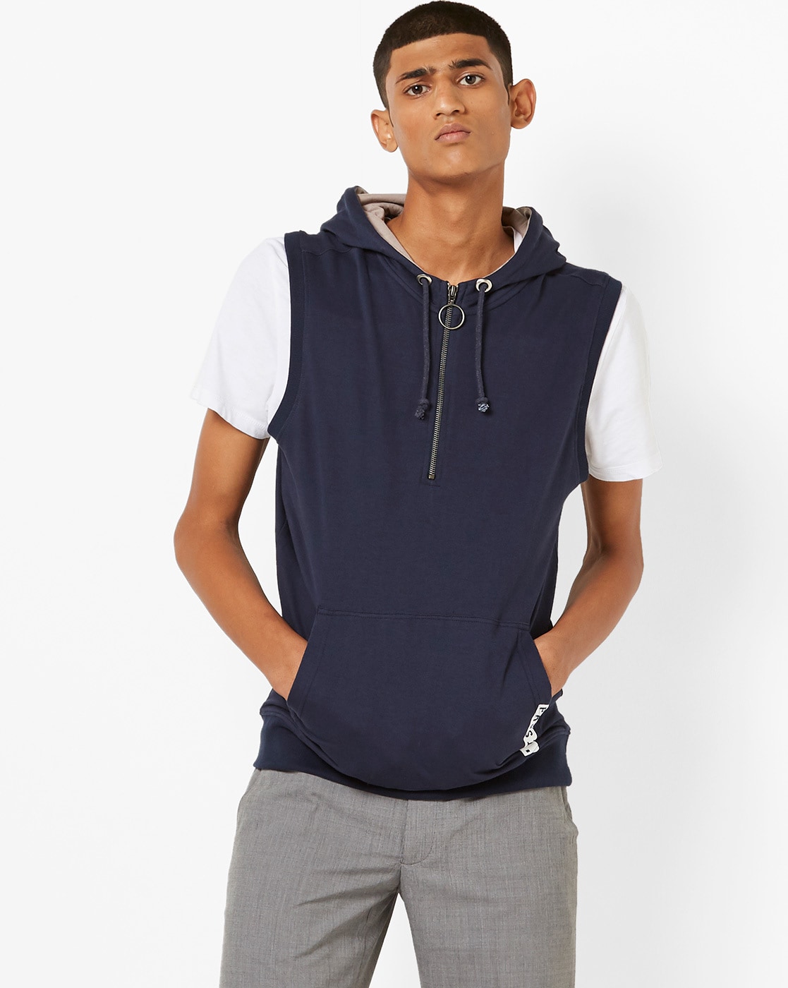 Buy Navy Blue Sweatshirt & Hoodies for Men by AJIO Online 