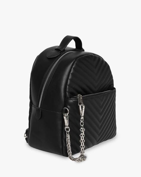 steve madden black quilted backpack