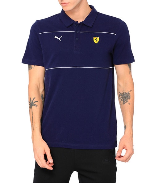 Ferrari T-Shirt Men's Size Medium Navy Blue