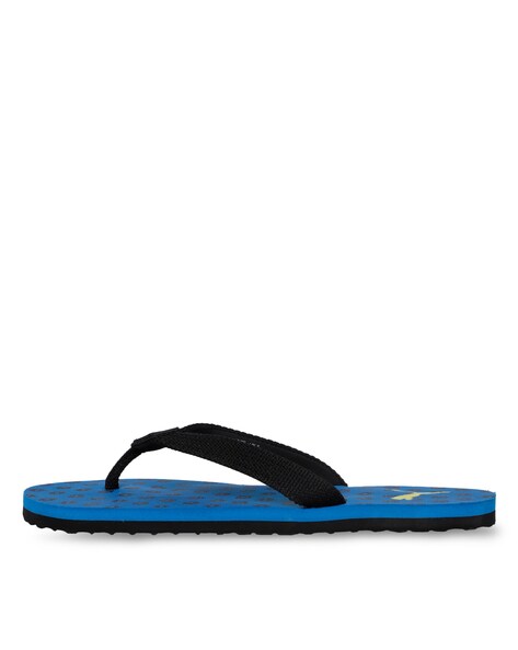 puma blue slippers & flip flops