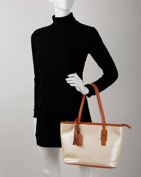 metallic tote bag