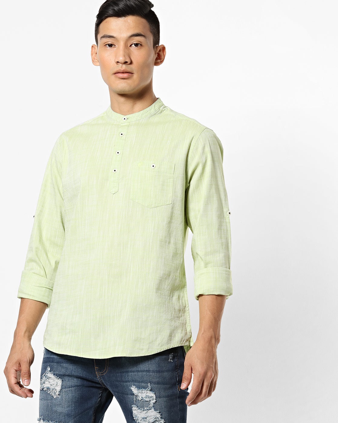 light green shirt mens