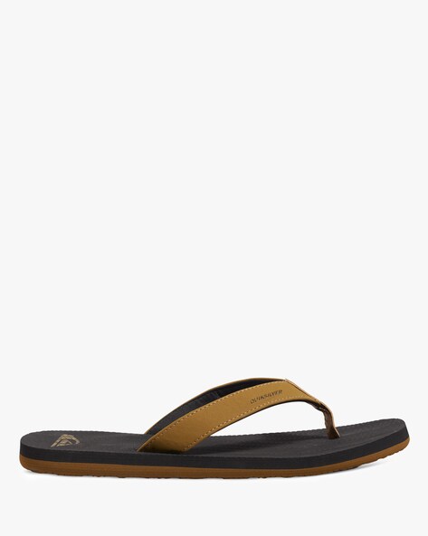 quiksilver brown flip flops