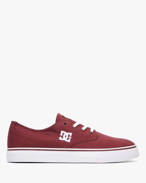 maroon canvas shoes
