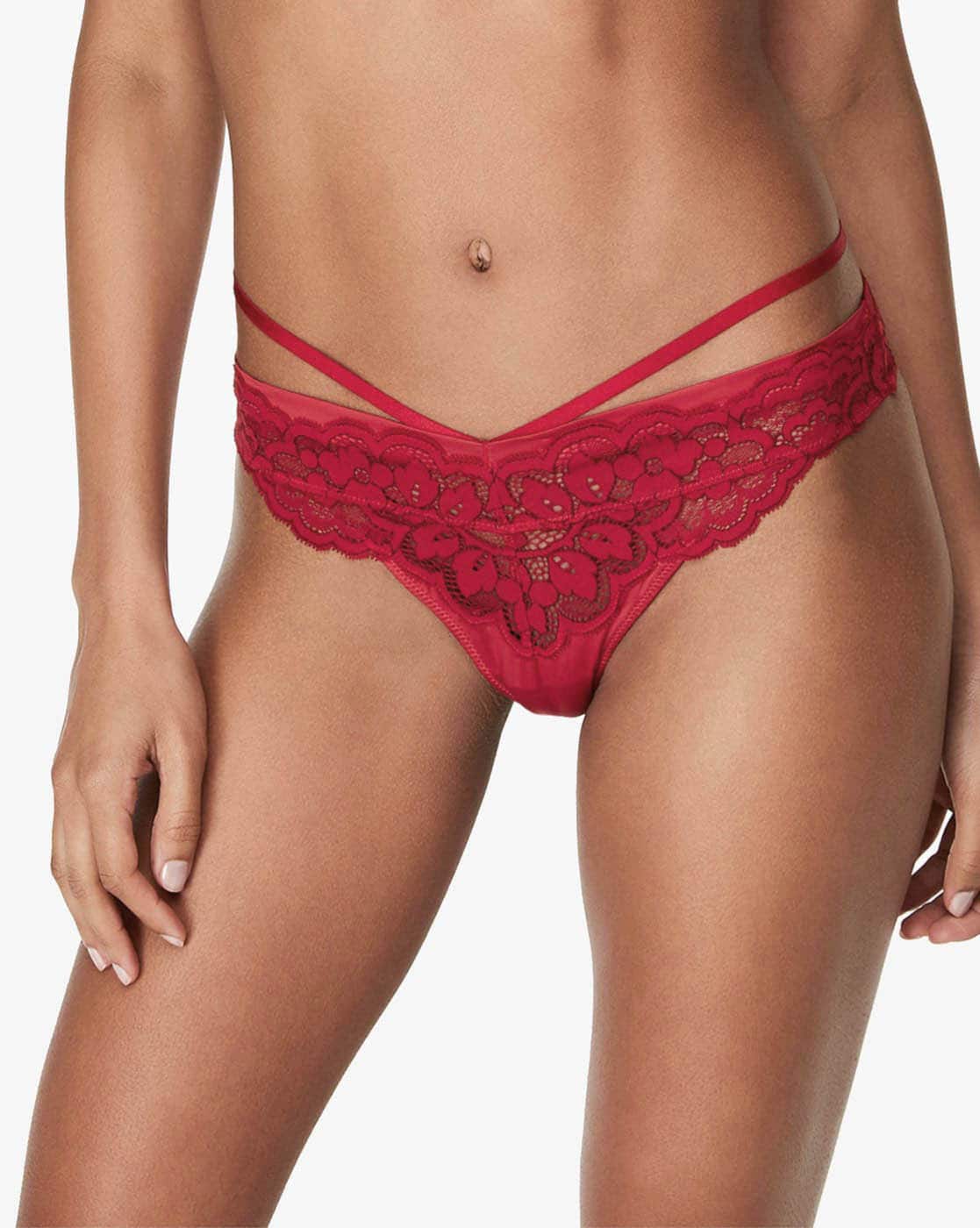 red lace thongs