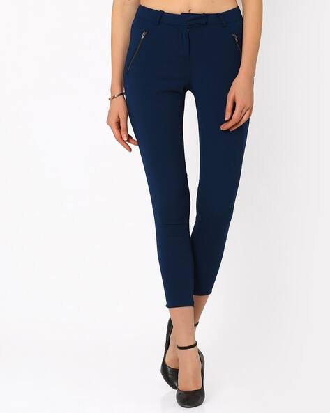 Blue Trousers \u0026 Pants for Women by AJIO 