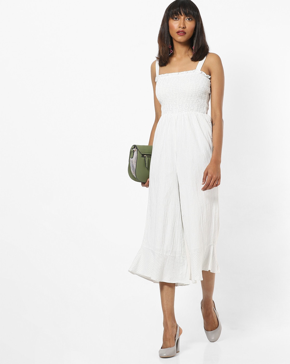 Sleeveless Jumpsuit - White