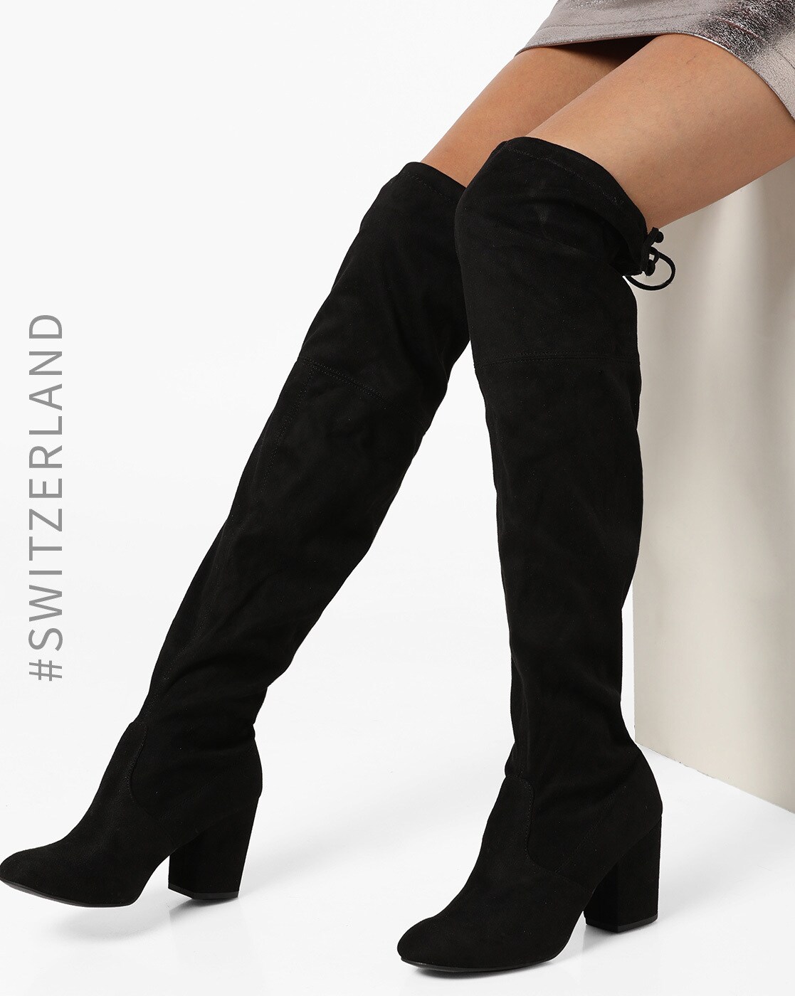 ajio thigh high boots