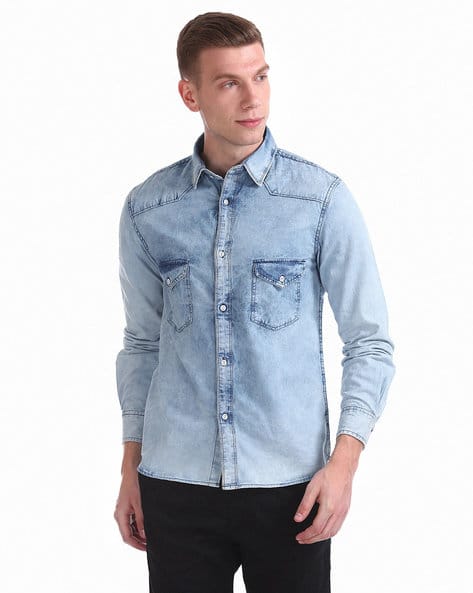 cherokee denim shirts