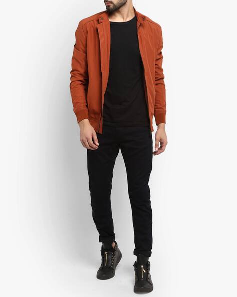 rust colour blazer