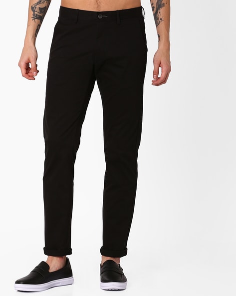 Buy Basics Beige Tapered Fit Trousers for Men's Online @ Tata CLiQ