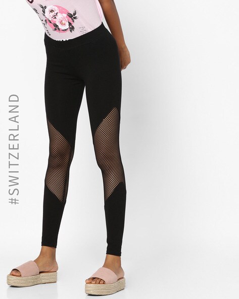 Leggings with Mesh Inserts