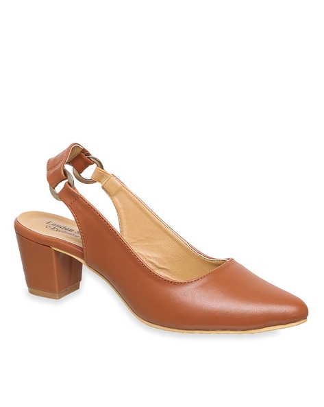 tan slingback pumps