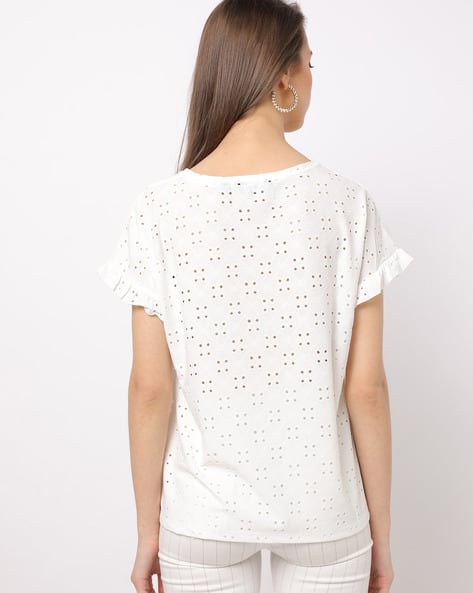 Schiffly Top with Ruffled Trims (Image - 1)