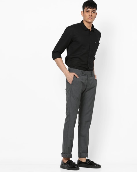 T the brand Formal Check Trouser - Grey | Tea & Tailoring