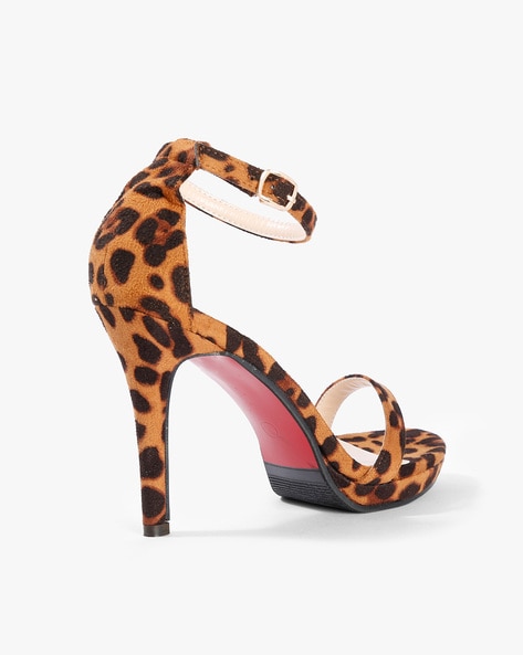 Leopard sandals online heels